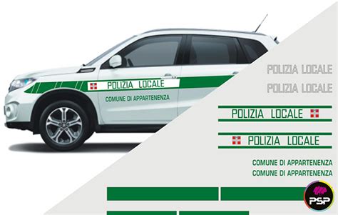 Kit Adesivi Livrea Completa Polizia Locale Piemonte Per Suzuki Vitara