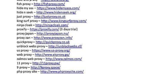 Self Tested Currently Working Proxy Servers For 2018 Link In The Comment Album On Imgur