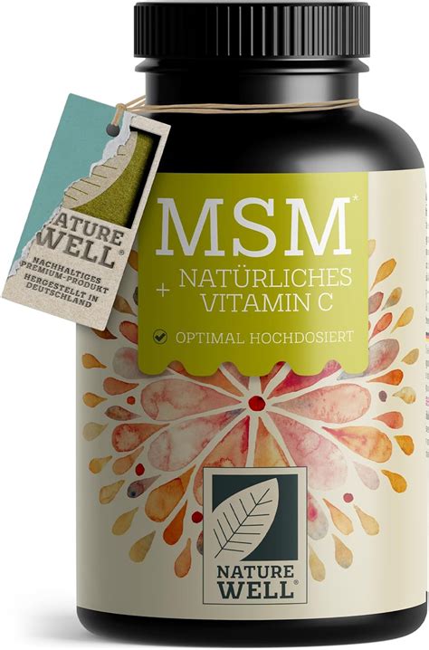 Msm Mg Pro Tag Nat Rliches Vitamin C Msm Tabletten Mit