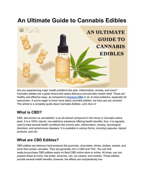 Ppt An Ultimate Guide About Cannabis Edibles Powerpoint Presentation