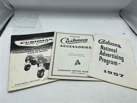 Lot - lot of vintage cushman scooter catalogs etc.