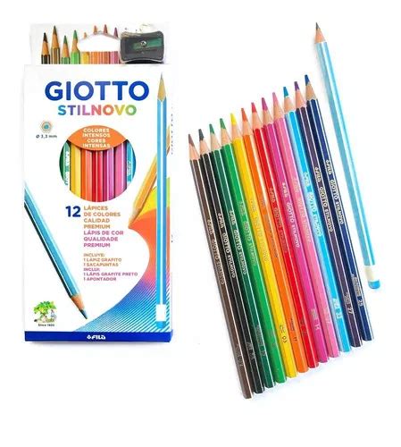 Lapices Giotto Stilnovo 12 Colores Sacapunta Grafito Cuotas Sin