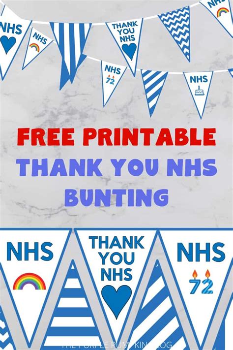 Free Printable Nhs Bunting Thank You And Happy Birthday Nhs