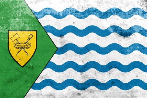 Flag Of Bat Yam Israel With A Vintage And Old Look Stock Photo