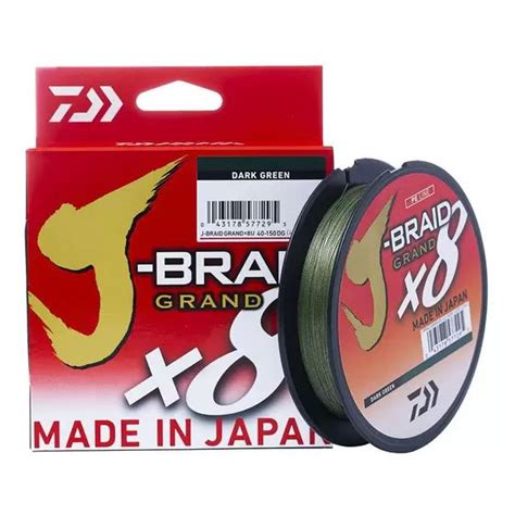 Linha Multifilamento Daiwa J Braid Grand X8 135 Mt Dark Green MP