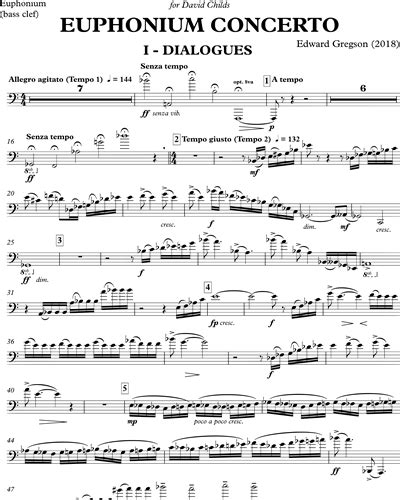 Euphonium Concerto Sheet Music by Edward Gregson | nkoda | Free 7 days ...