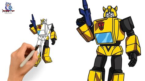 How to Draw Bumblebee G1 Transformers - Art Tutorial