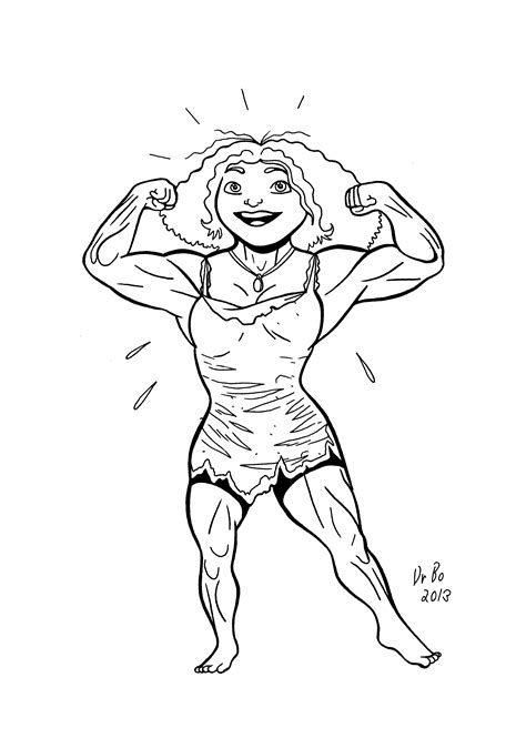 Eep from the Croods - muscular fan art - ink by doctorbo on DeviantArt