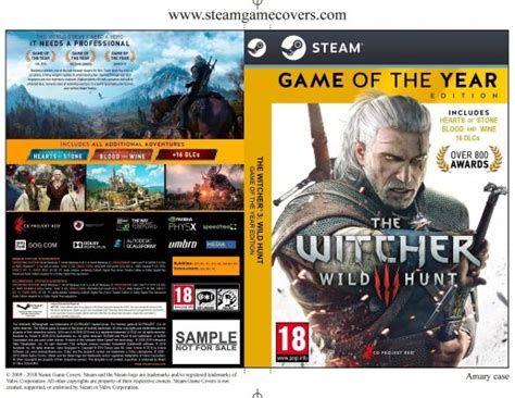 Steam Game Covers Witcher 3 Wild Hunt Game Of The Year Edition Box Art