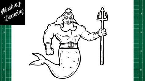 How To Draw King Neptune Spongebob Squarepants Youtube