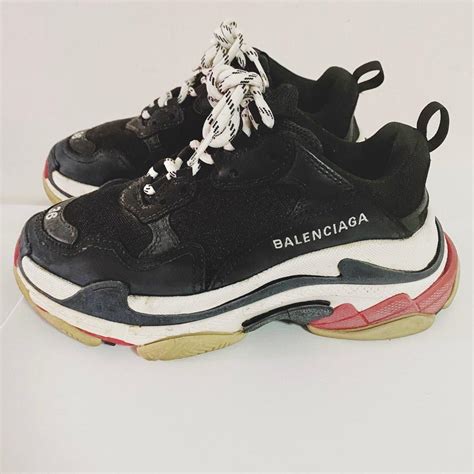Balenciaga Triple S Lace Up Sneakers Womens Fashion Footwear