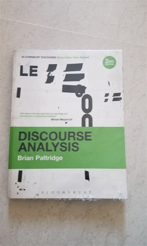 Discourse Analysis Brian Paltridge 興趣及遊戲 書本 文具 書本及雜誌 補充練習