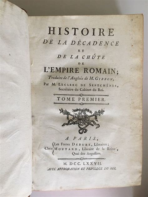 LECLERC SEPTCHENES GIBBON histoire de la décadence et chûte l empire