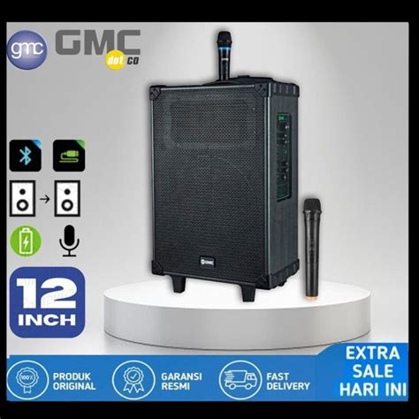 Jual Speaker Bluetooth Portable Gmc 883M Ukuran 12 Inch Free Mic 1Pcs