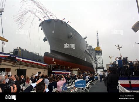 Usns Harvey Milk T Ao 206 Slides Into The Water During The