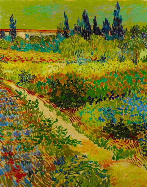 The Garden At Arles 1888 Vincent Van Gogh Ristampa Poster Etsy