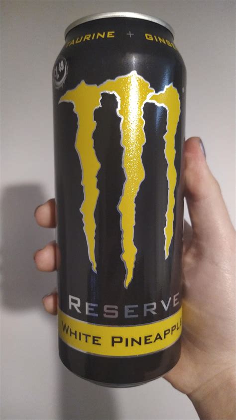 Monster Reserve white pineapple now available in the uk : r/energydrinks