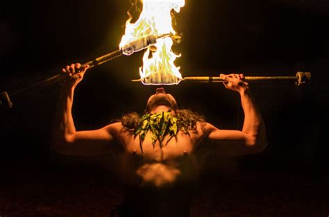 Paradise Island Luau Show Beautiful Hawaiian Hula Fire Dancers Nj