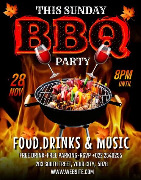 Bbq Party Flyer Template Postermywall