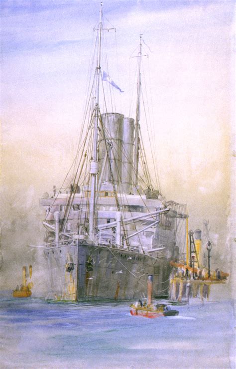 The Liner Carmania Fitted As An Armed Merchant Cruiser Royal