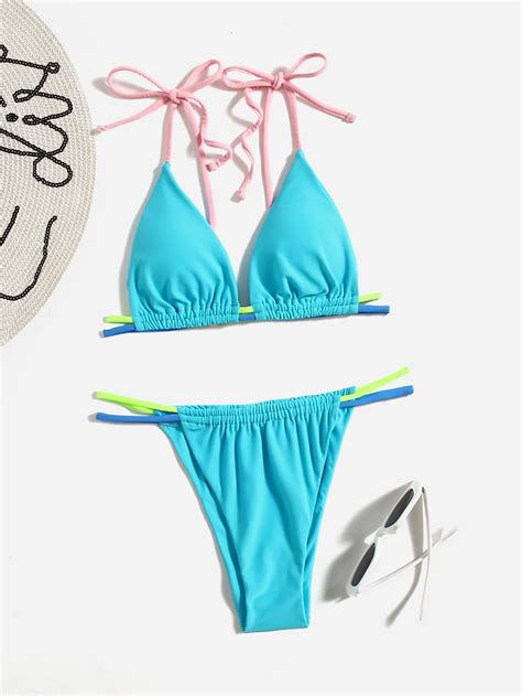 Bañador bikini con tanga triángulo micro SHEIN USA