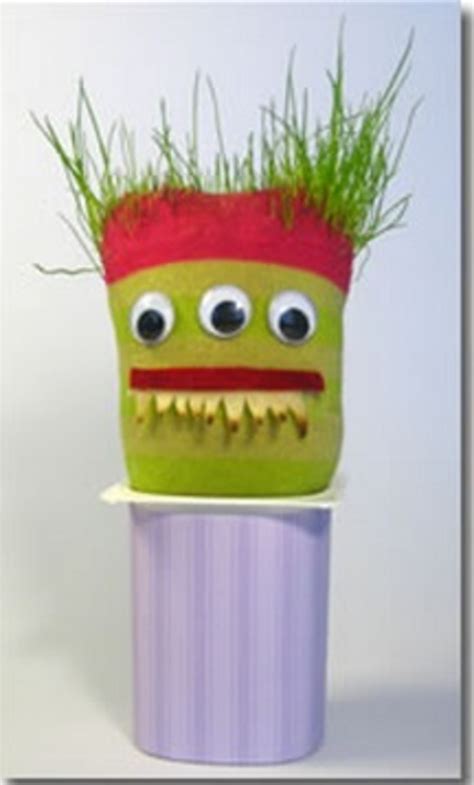 Grass Heads Using Plastic Cups