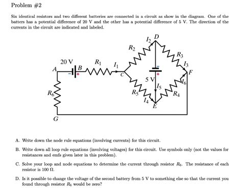 Solved Problem 2 Six Identical Resistors And Two Different Chegg