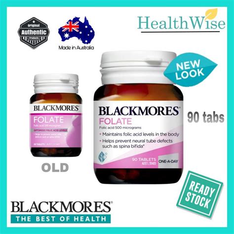 Made In Australia Blackmores Folate Folic Acid 500mcg Tablets 90s Pre