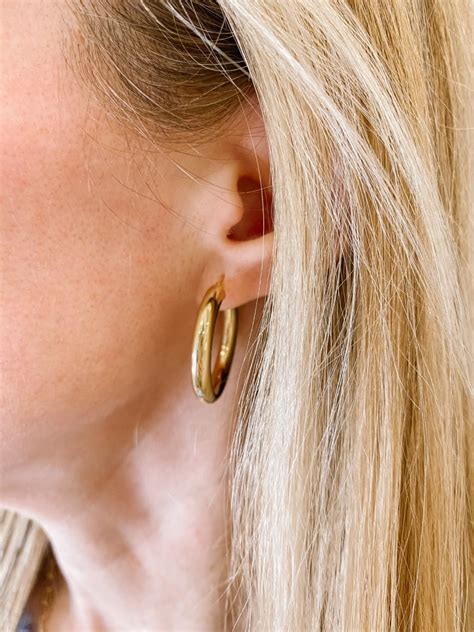 Large Wide Gold Hoop Earrings Yellow Gold Minichiello Jewellers