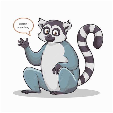 Premium Vector Collection Of Cute Funny Exotic Lemurs Isolated On