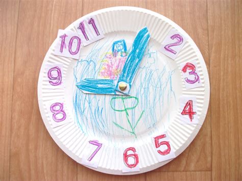 Beautiful Image Of Paper Plate Clock Craft Craftrating