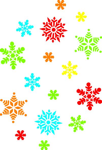 Colorful Snowflakes Clip Art At Vector Clip Art Online Royalty Free And Public Domain