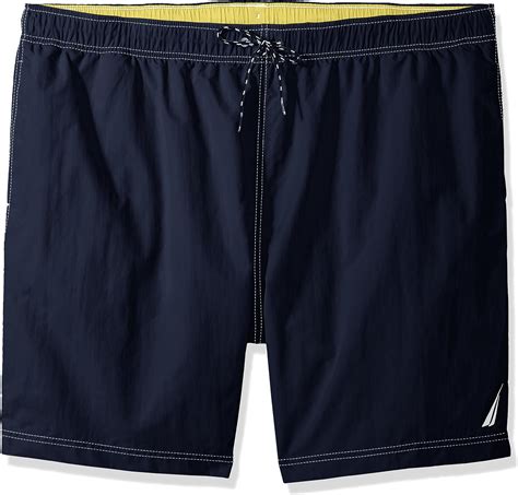 Nautica Men S Big And Tall Solid Quick Dry Classic Logo Swim Trunk