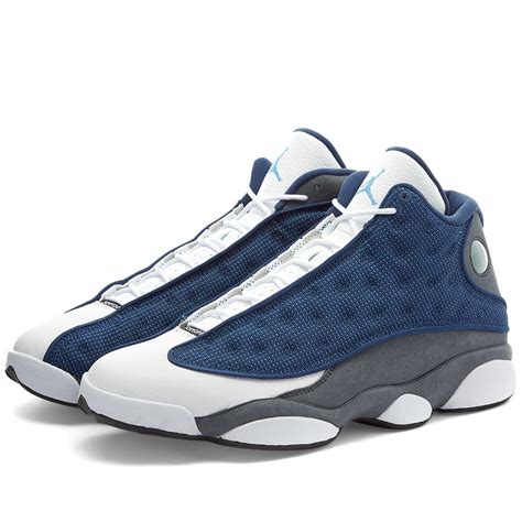 Air Jordan 13 Retro Navy Blue Flint Grey And White End Us