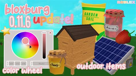 NEW BLOXBURG UPDATE COLOR WHEEL GARDENING BEES More 0 11 6