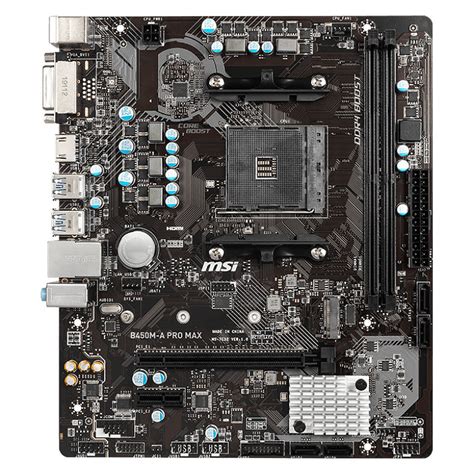 Msi B450m A Pro Max Micro Atx Carte Mère Msi Cybertekfr