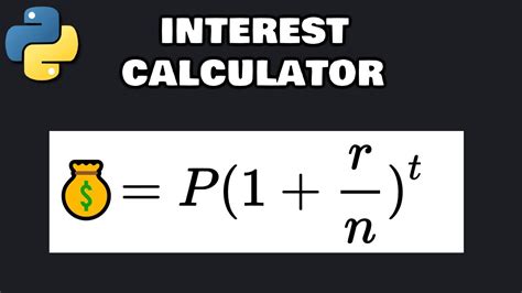 Python Compound Interest Calculator Youtube