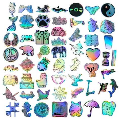 Buy Lava Nana Sticker Pack 120pcs Rainbow Holographic Stickers For Kids