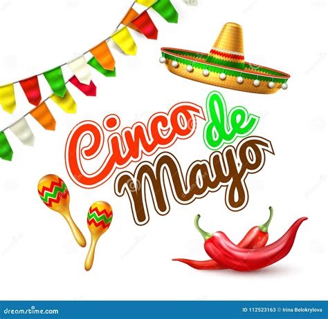 Vector Cinco De Mayo Mexican Party Poster Banner Stock Vector