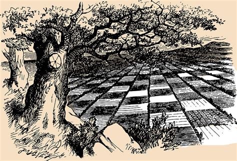 Chessboard Through The Looking Glass Drawing By John Tenniel Fine Art America