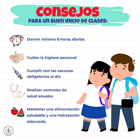 Consejos Para Un Regreso A Clases Saludable Inicio De Clases Regreso