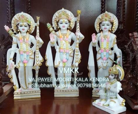 White Painted Ram Darbar Marble Statue For Worship Size Feet At Rs