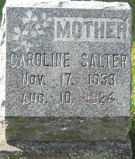 Caroline Horn Salter M Morial Find A Grave