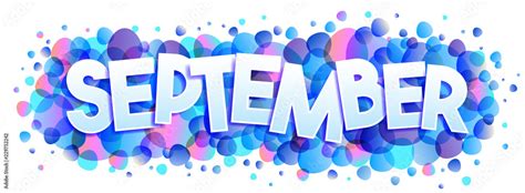 September word vector creative banner Stock Vector | Adobe Stock