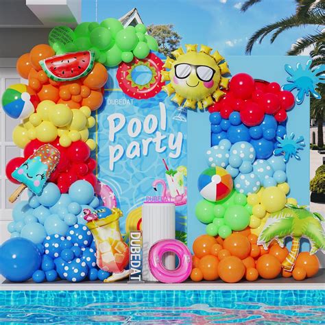 Summer Pool Party Decorations 140pcs Beach Ball Tropical