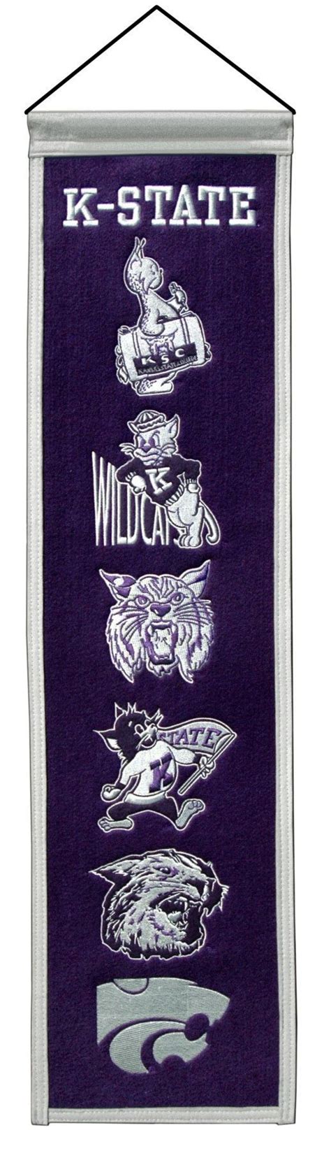 Kansas State Wildcats Wool 8 X32 Heritage Banner Kansas State Wildcats Kansas State Wild Cats