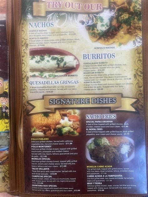 Menu At El Nopal Mexican Restaurant Oakland Us