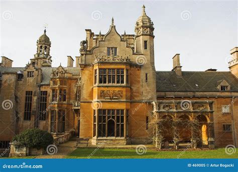 harlaxton manor stock image image  brick europe estate
