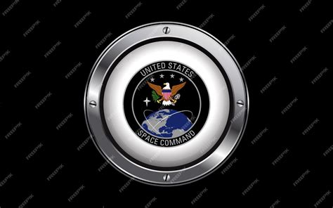 Premium Vector Flag Of The United States Space Command 3d Badge
