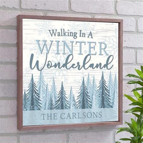 Walking In A Winter Wonderland Personalized Wall Sign Giftsforyounow